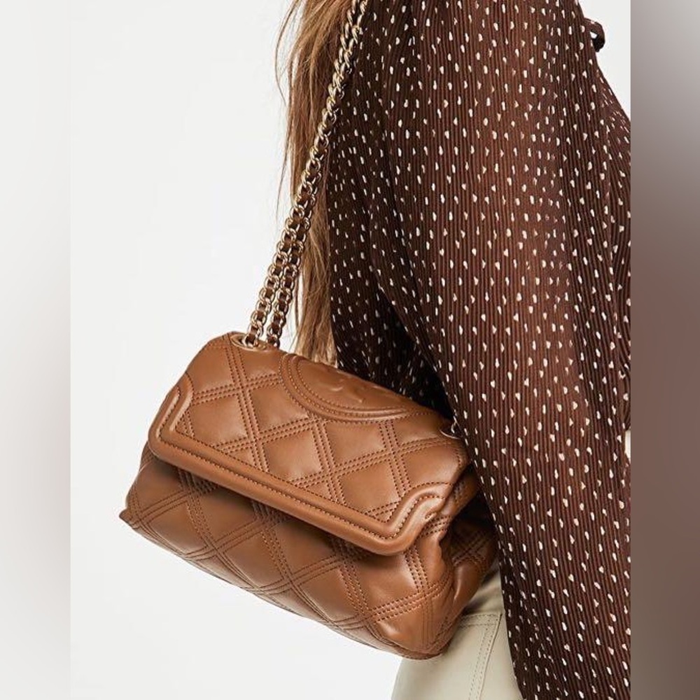 Tory Burch Soft Fleming handbag- color Moose